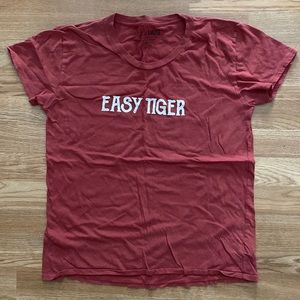 Maroon “easy tiger” amuse society tshirt